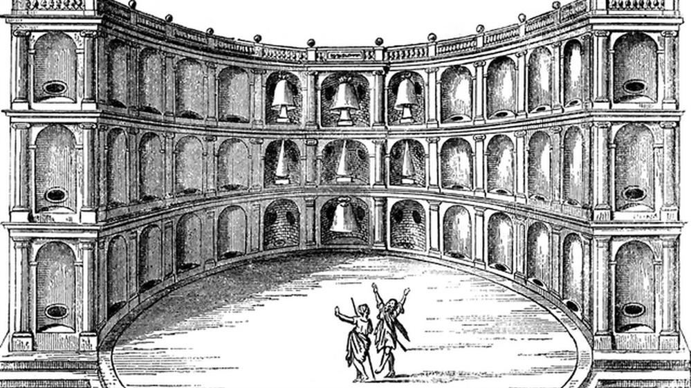 An illustration by the Roman architect Vitruvius.